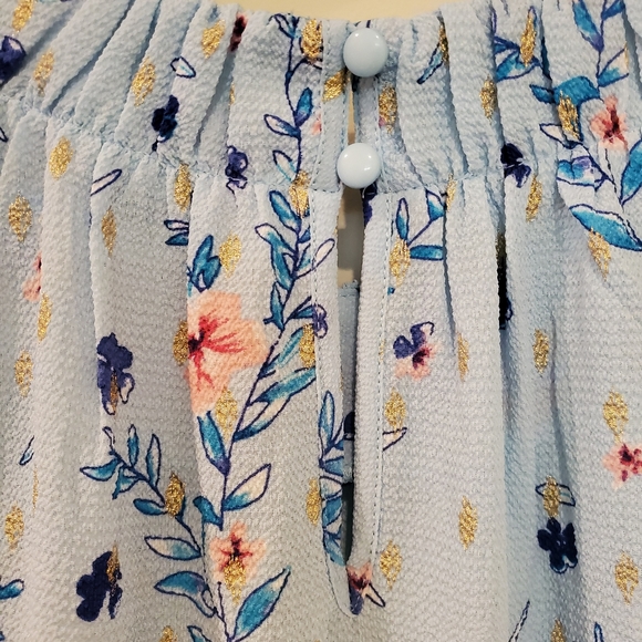 JUICY COUTURE BLUE PINK FLORAL HALTER DRESS - Picture 4 of 5